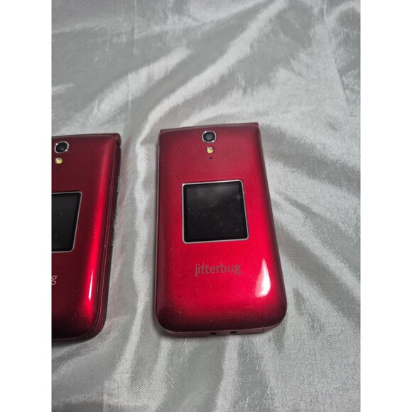 Greatcall Lively Jitterbug Flip 2 Cell Phone Alcatel 4043S Red UNTESTED LOT OF 2 - Picture 3 of 9